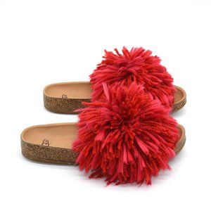 Ugg Cindi Yarn Ribbon Red Sandal 6